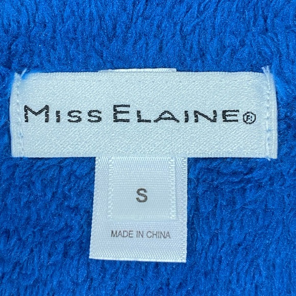 Miss Elaine size Small Women’s Blue Long Sleeve Zip Up Robe - Picture 4 of 6